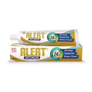 Personal Collection Alert Optimum Toothpaste 160g | Gold Toothpaste Antibacterial Fluoride | 24 Hours Protection Plaque and Tartar Control All-Day Deep Clean Whitening Toothpaste
