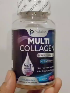 Pslalae Multi Collagen 120 capsules 5 in 1 Premium Collagen For Men and Women Joint and Immune Support Anti Aging