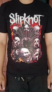 KAOS BAND METAL SLIPKNOT TEBAL / KAOS BAND / KAOS PREMIUM / KAOS HITAM / KAOS KEKINIAN