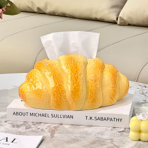 Cute Cow Horn Shape Tissue Box Home Living Room Coffee Table Desktop Decoration High End Feeling Paper Towel Holder