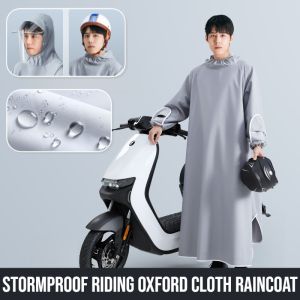 Stormproof Riding Oxford Cloth Raincoat  Long Fullbody Raincoat Electric Car With Sleeve Rain Poncho