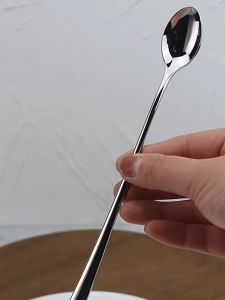 Muỗng Inox 304 Tay Cầm Dài Muỗng Trà Sữa Cocktail Thìa Trộn Gia Vị Muỗng Cà Phê Đá Thìa Tráng Miệng thìa Mật Ong