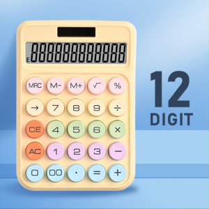 Energi surya + baterai 12 Digit Kalkulator Multifungsi Kalkulator Nilai Tinggi Warna Permen kalkulator dagang kalkulator akuntansi