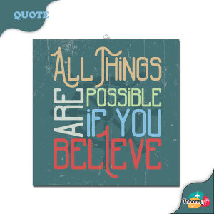 Hiasan Dinding Quote Inspirasi & Kata Motivasi 20x20cm