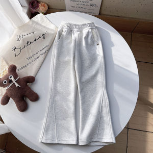 Trendy Childrens Clothing Girls Flared Pants Unique Silver Sprinkling Spring Autumn Casual Long Pants High Waist Cotton Blend