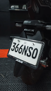 ARM Plate Holder Protector Aluminum Alloy Motorcycle Fits New LTO Plate Size Impact Resistant Universal Arumi