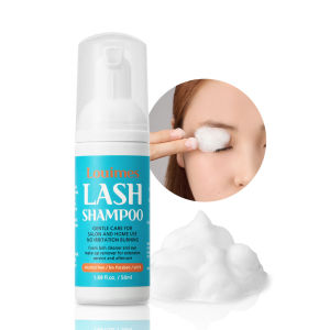 Louimes Eyelash Shampoo 1.69Fl oz Korean Eye Care Professional Foaming Cleanser Alcohol Free No paraben pH6 Salon & Home Use Makeup Cleansing Foams