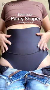 FINETOO 2pcs/Set Large Size Women Body Shaper High-Waist Shaping Panty Traceless and Seamless Abdominal underwear S-3XL