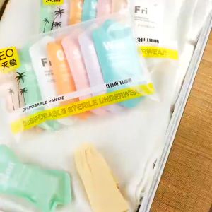 5 pcs Celana Dalam Wanita Katun Murni Sekali Pakai Disposable Panties CD Travel Import