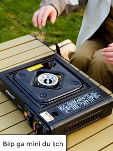 Bếp Ga Mini Du Lịch Chống Cháy Nổ Chống Gió Công Suất 2900W Chất Liệu Thép Không Gỉ Cao Cấp Tiện Lợi Khi Mang Theo