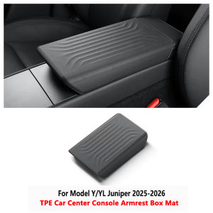 For Tesla Model Y/YL 2025 2026 Juniper Center Console Armrest Cover TPE Anti-Scratch Protector Pannel Pad Interior Accessorie