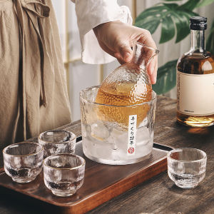 Japanese Glass Bar Sets Glass Sake Wine Set Baijiu Whisky Cocktail Set Glass Flask Barware Family Gathering Wine Glasses Gifts