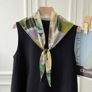 XUELINLU | Oil Painting Style Beaded Retro Floral Patterned Scarf For Women