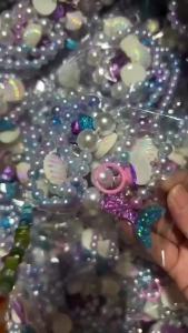 Multicolor Princess Mermaid Sea Theme Crown Headband Set with Crystal Ariel Cosplay Accessories for Girls Birthday Party Gift