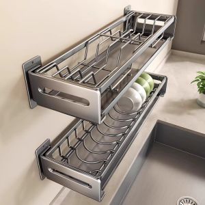 NIFENG | Multifunctional Draining Wall Mounted Dish Rack
