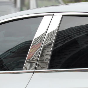 8Pcs Stainless Steel Car Window Door Middle Column Center B C Pillar Post Chrome Cover Trim Sticker Exterior Accessories For KIA Cerato K3 YD Forte Sedan 2013 2014 2015 2016 2017 2018