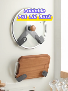 Ecoco Pot Lid Holder Organizer Suction Cup Cutting Board Storage Rack Kitchen Multi-purpose Hook