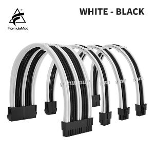 FormulaMod NCK2 Series PSU Extension Cable Kit  Solid Color Cable Mix Combo 300mm ATX24Pin PCI-E8Pin CPU8Pin With Combs