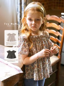 toz mama | Off-Shoulder Ruffled Flower Girl Blouse