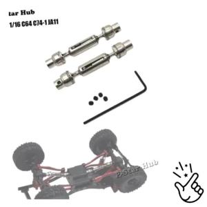 Front and Rear Drive Shafts for WPL 1/16 C64 C74-1 JA11 RC Car Metal Upgrade OP Accessories Parts Kit