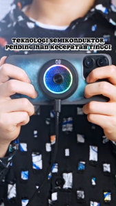 【New Ai】NETPAC Ai Funcooler AL19 Fan Cooler Magnetic Back Clip 2 in 1 with LED Display dan RGB 3 Speed Kontrol suhu cerdas AI