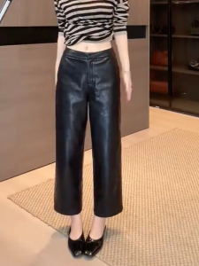 MANMI | Quần Crop Dài Rộng Kiểu Retro