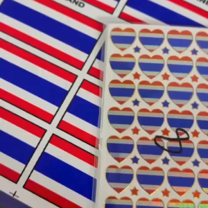 สติ๊กเกอร์ สติ๊กเกอร์ลายธงชาติไทย แบบใหม่ไม่เหมือนใคร ธง ชาติ ไทย bangkok thailand แลนด์ ติด สติกเกอร์ ZXN