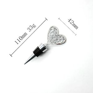 Metal Simple Wine Corks Heart-shaped Love Alloy Silicone Wine Stopper Bottle Fresh-keeping Stopper Bar Accessories Home Bars