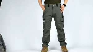 Waterproof Mens Tactical Pants Multi-Pocket Work Trousers Outdoor Pants Travel Casual Trousers