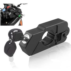 Motorcycle Handlebar Lock Handlebar Brake Handle Solid Lock Imitating Steal Lock Pull Rod ATV Dirt Street Bikes Anti Theft 2024