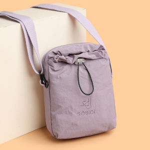 Lightweight Oxford Cloth Mini Hiking Shoulder Bag Womens Crossbody Water Bottle Phone Bag Sporty Style Business Suitable