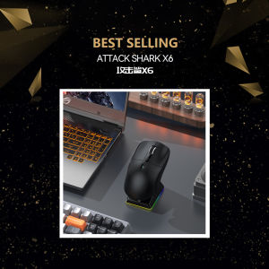 ATTACK SHARK | TOP! Attack Shark X6 Lightweight Gaming Mouse Up To 26K DPI RGB Backlight Charging Base With Wireless For Laptop Deskbtop