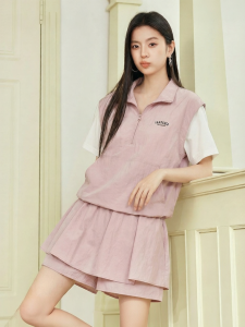 OSA | Sporty Casual Womens Set Dress Summer New Design Short Sleeve Top and Skirted Shorts