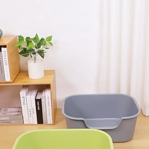 ใหญ่ กระบะทรายแมว ประเภทด้านสูง กระบะทรายแมว กระบะทราย รุ่นขอบสูงมีตะแกรงดักทรายมี แถมฟรีที่ตักทราย กระบะทรายขนาดใหญ่ ห้องน้ำแมว ห้องน้ำแมวใหญ่ ﻿ ﻿