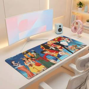 Bandai | One Piece Anime Desk Mat Large Rubber Gaming Mouse Pad With 2MM Stitched Edge Non Slip Design
