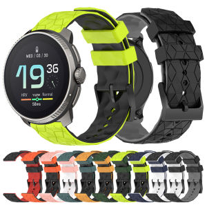 Dây Đeo Thể Thao Bằng Silicon In Hình Bóng Đá Hai Tông Màu 20mm/22mm Dây Đeo Đồng Hồ Cho SUUNTO 9 PEAK PRO/5 PEAK/SUUNTO RACE VERTICAL