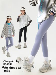 MiiOW | Quần Capri tập yoga cho trẻ em nữ co giãn cao thoáng khí không viền quần Capri mùa hè 2025 quần áo thể thao