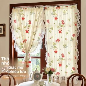 YANXI | Rèm Cửa Phòng Ngủ Hai Lớp Voan Không Khoan