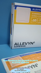 (Box) Smith Nephew ALLEVYN Adhesive Hydrocellular Foam Wound Dressing 12.5cm x 12.5cm x10 66000044
