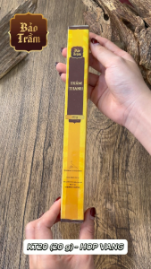 Trầm Thanh Cao Cấp 20cm – Hộp Vàng 20g – Bảo Trầm | Hương Trầm Tự Nhiên – Sạch – Thư Giãn