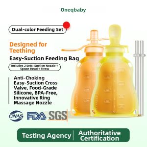 OneQbaby | Silicone Feeding Bag For Baby Soup Drinking