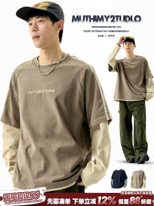 Áo Hoodie Nam Cổ Tròn Tay Dài in Chữ Phong Cách Mỹ Mùa Thu Mới Nặng Dệt Kim Cotton Thường Ngày Cho Cặp Đôi