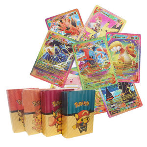 55Pcs English Colorful Pokemon Cards Flash Battle Trainer V VMAX GX Vstar Card Game Collection Toys For Boys Kids