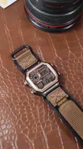 Bộ Kit Nâng Cấp Royale Dành Cho Đồng Hồ Casio AE1200 Vỏ Kim Loại Thép Không Gỉ 316L Mặt Số Kim Loại Bộ Thay Thế Mặt Đồng Hồ.
