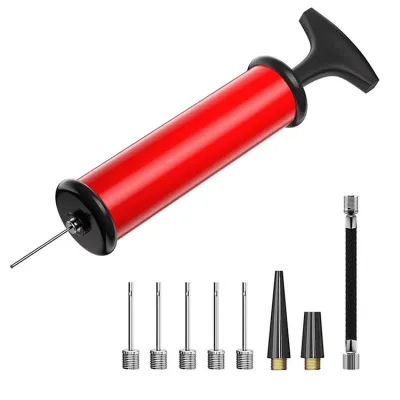 1 Pc Portable Multifunctional Ball Pump With Needle And Nozzle Ball Inflator For FootballBasketballVolleyballSwimming