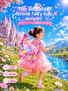 JIEXI | Girls Electric Bubble Blower Childrens Pretend Play Toy