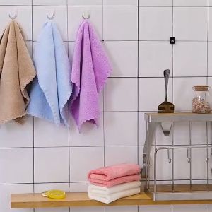 High-Density Coral Fleece Square Towel/Childrens Face Towel/Kitchen Cleaning Rag/Handkerchief/Tuala Kain Buruk
