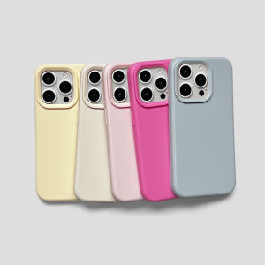 Smooth Non-stick Fur 17 Melange Grey Pink Blue Milk Yellow Simple Ins Style 15 Frosted Soft Shell Full Edge Protection for  14 Phone Case 13