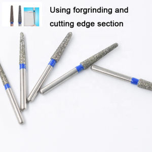 10pcs TR Series Taper Round End Dental Diamond Burs Drills High Speed Handpiece Teeth Whitening FG Dia 1.6MM Dentistry Materials