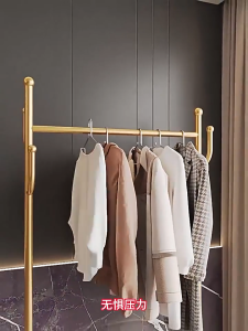 B-Home Luxury Wheeled Stainless Steel Clothes Rack Drying Rack Bedroom Floor Standing Shelf Cloth Organizer Hanger Clothes Hanger Rak Baju 衣帽架 收纳架